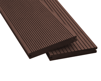 Massiv Diele (dunkelbraun) - beidseitig - 20x140 mm