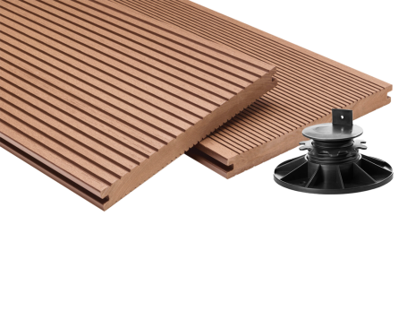 Breitdielen Massiv XL Komplett Set PLUS - Hellbraun