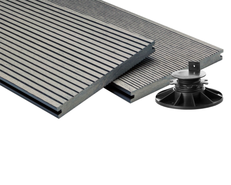 Breitdielen Massiv XL Komplett Set PLUS - Hellgrau